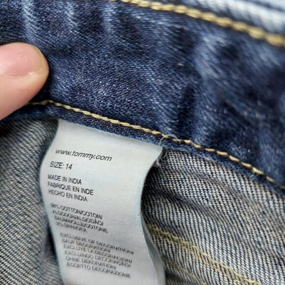 Tommy Hilfiger Classic Low Rise Boot Cut Women's Jeans Dark Denim Size 14 - Picture 13 of 13